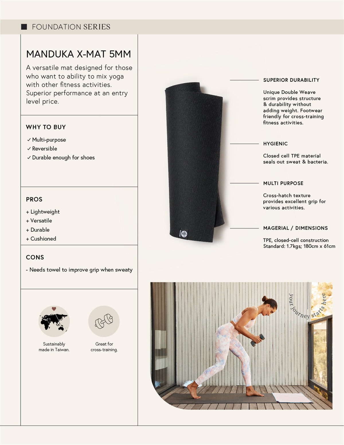 Manduka X Yoga Mat 5mm